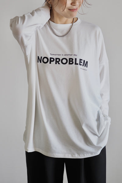 NO PROBLEM ロゴロングスリーブTシャツ