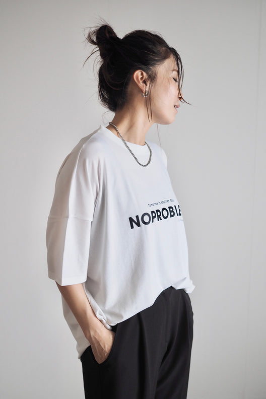 NO PROBLEM ロゴハーフスリーブTシャツ